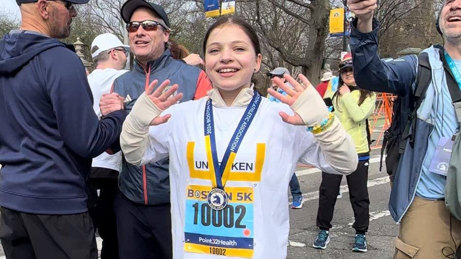 12-річна Яна Степаненко пробігла 5-кілометрову дистанцію на Бостонському марафоні